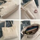 3 Colors Available Tote Bag - Black, Silvery, White Options with Multi-Element Premium Bow Women's Bag 20 New Styles for Students and Office Commuters' Fashionable Totes, Best Gift for Friends or Girlfriend