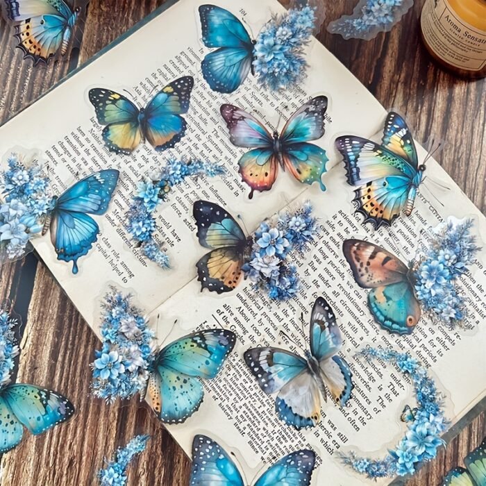 One Pack of 30 Butterfly Floral Hand Account DIY Decoration Stickers - Image 15