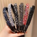 6pcs Lemon Loveo Sparkling Rhinestone Hairbands - Non-Slip, Teeth Grip Headbands for Girls - Perfect Fashion Accessory & Gift