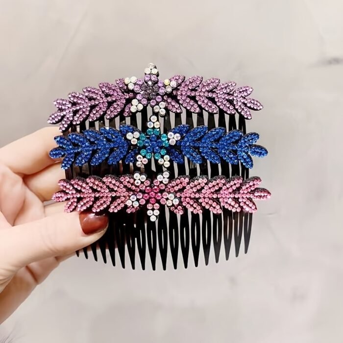 New Flower Hair Comb Hairpin Female Korean Version Temperament Versatile Hair Clip Loose Hair Insert Comb Bangs Comb Hair Fork Hair Headgear - Image 15