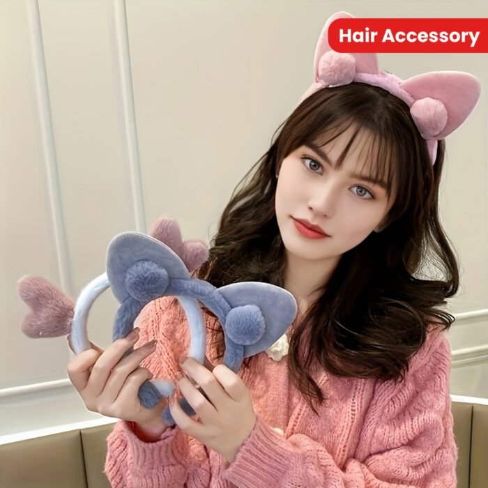 Soft Faux Fur Hair Clip With Rabbit Ear Design, Cute And Sweet Hair Accessory For Women, Perfect For Daily Wear, Party, Or Dance - Image 20