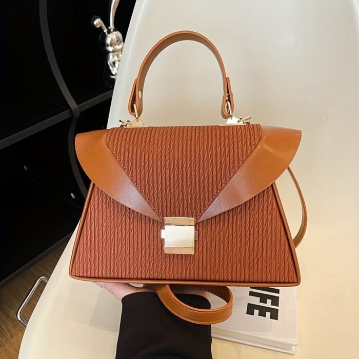 Mother's Day Gift Women's Textured Bag Large Capacity Crossbody Shoulder Bag - Image 3