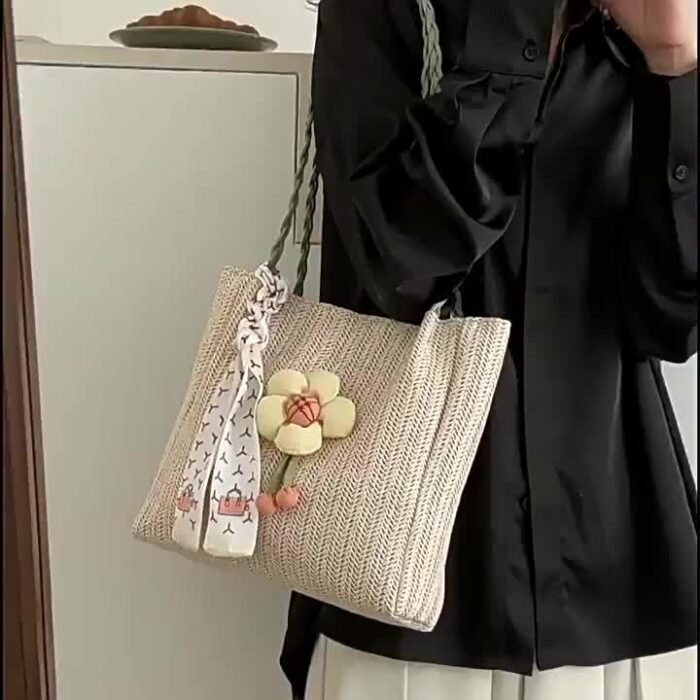 3 Styles Available Women'S Woven Crossbody Bag with Large Capacity, Summer Handbag Shoulder Bag, Beach Tote Bag, Suitable for Outings, Vacation Travel, Shopping - Image 13