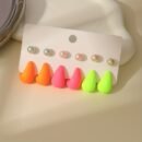 12pcs Elegant & Cute Hoop Earrings Set, 316 Stainless Steel Ear Needle, Non-Allergenic, with Teardrop & Sphere Stud Earrings, Versatile for Daily & Gift Occasions, All Seasons