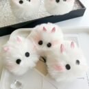 Adorable Pink Blush Bunny Plush Hair Clips - Soft and Sweet Cartoon Rabbit Barrettes for Women and, Hair Accessorie
