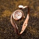 Luxury Ladies' Novelty Bracelet Watch, Round Alloy Case, Quartz Movement, Non, Gift for Her