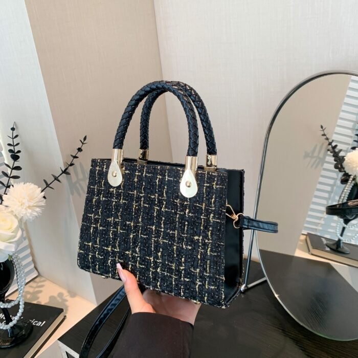 Gentle Light Luxury Small Fragrance Fashion Felt Handbell Bag - Autumn Winter 2024 New Crossbody Shoulder Bag for Female - Image 12