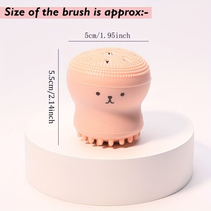 1pc Octopus-Shaped Bubble Maker, Silicone Facial Cleansing Brush, Deep Cleanse Face, Makeup Removal Tool, Portable Multi-functional Beauty Gadget For Gentle Deep Cleansing Massage - Image 6