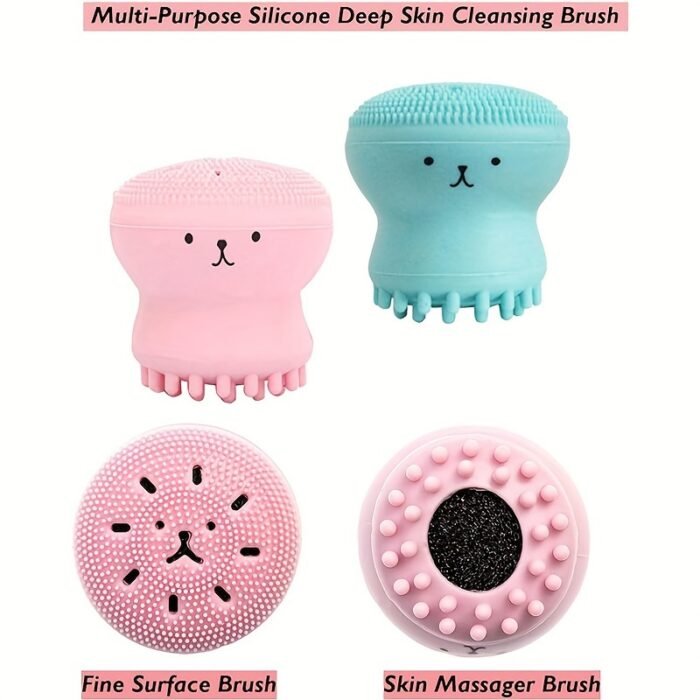 1pc Octopus-Shaped Bubble Maker, Silicone Facial Cleansing Brush, Deep Cleanse Face, Makeup Removal Tool, Portable Multi-functional Beauty Gadget For Gentle Deep Cleansing Massage - Image 12