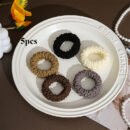 5pcs Set of Korean Style High Elasticity Plus Wide Thickened Hair Ties, Hair Rings, Durable, Simple and Advanced Hair Ropes for Women'S Hair Accessories