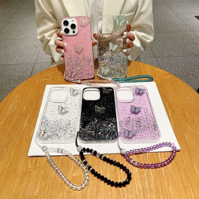 Fashion Starry Sky Butterfly Bracelet Phone Case For IPhone11 11promax 12 12pro 12promax 13 13pro 13promax 14 14pro 14plus 14promax 15 15pro 15plus 15promax - Image 12