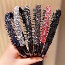 6pcs Lemon Loveo Sparkling Rhinestone Hairbands - Non-Slip, Teeth Grip Headbands for Girls - Perfect Fashion Accessory & Gift