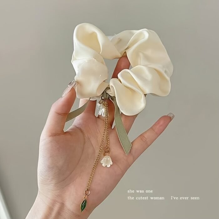 Hot Arrival Large Bow Lily of the Valley Hair Tie with Korean Style High-End Versatile Simple Headband - Image 5