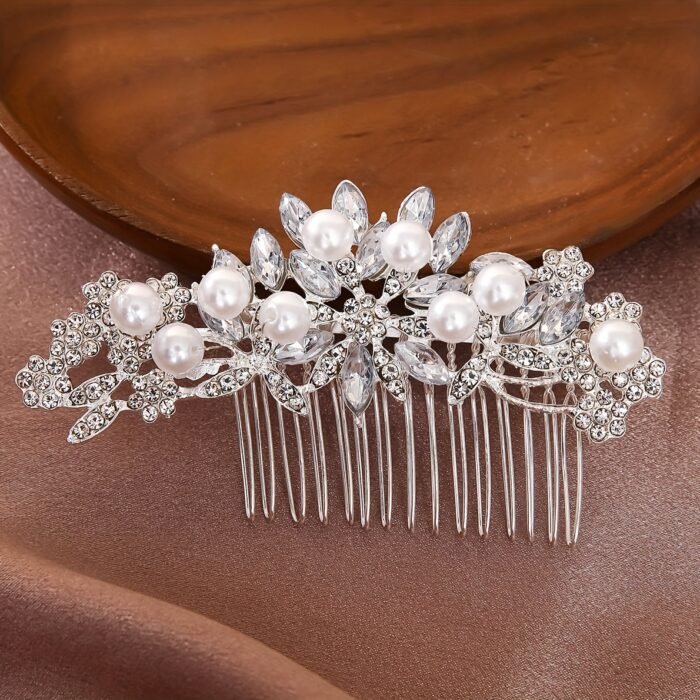 Elegant Exquisite Romantic Glamorous Flower Hair Comb, Women Girls Casual Party Wedding Supplies, Princess Fairy Style Bridal Fresh Hair Accessories, Gift Photo Props - Image 12
