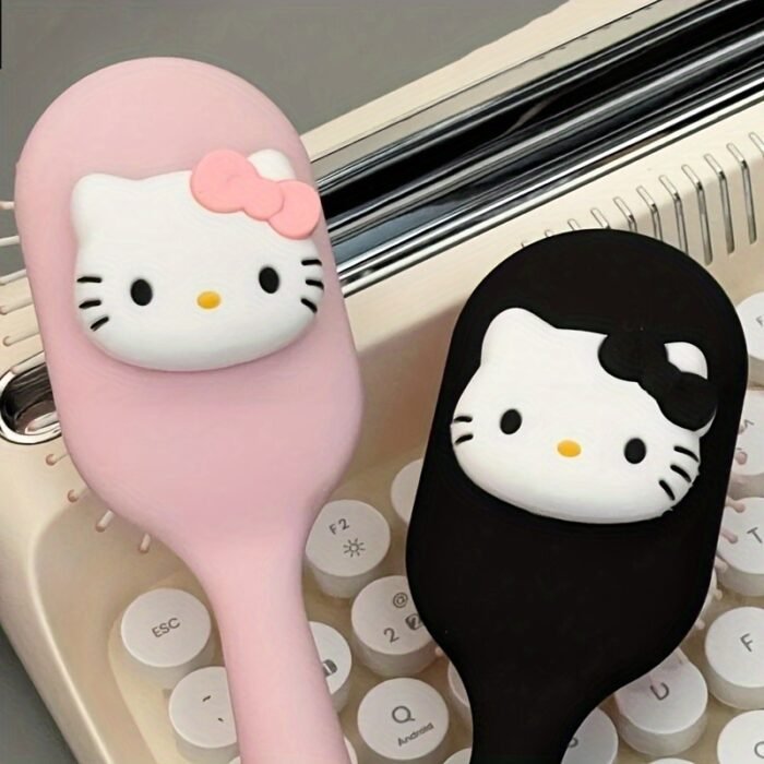 For Hello Kitty Hair Brush - Portable Wet & Dry Comb with ABS Handle, Perfect for Travel, Daily Use, School Dormitory | Ideal Back to School & Holiday Gift, Travel Essentials|Playful Design|Durable Plastic Bristles - Image 2