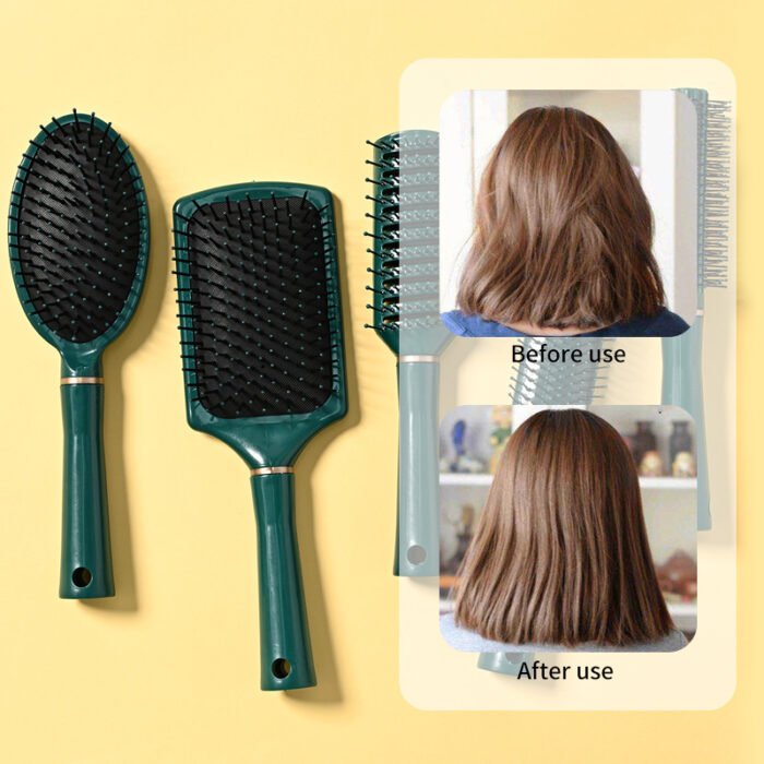 Detangling Hair Brush Anti-Static Detangler Hair Brush Paddle Air Cusihon Comb Nylon Bristle Hair Styling Brush For Men And Women - Image 4