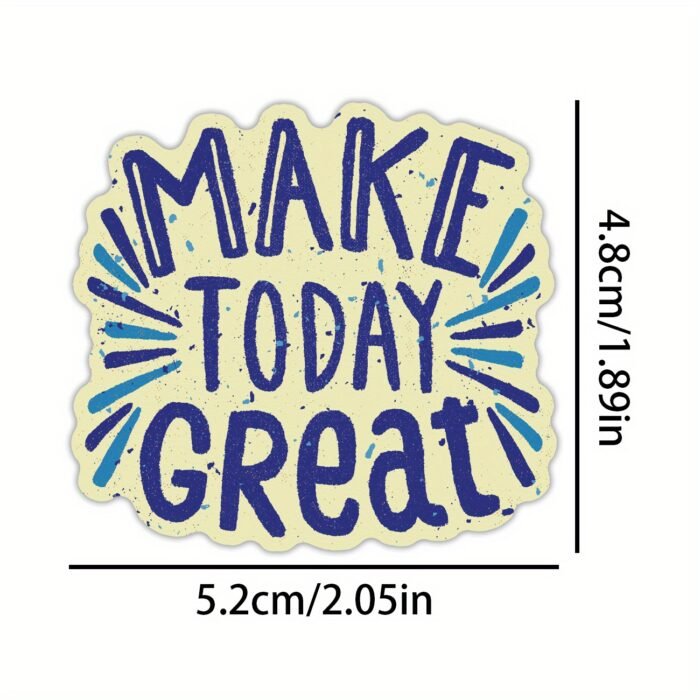 50pcs Inspirational Quote Stickers - Motivational and Positive Affirmation Stickers for Adults, Teachers, Vision Board, Journaling, Scrapbooking, and Water Bottles - Image 3