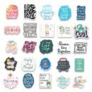 50pcs Inspirational Quote Stickers - Motivational and Positive Affirmation Stickers for Adults, Teachers, Vision Board, Journaling, Scrapbooking, and Water Bottles