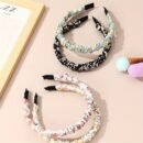 4pcs Sweet Floral Print Pleated Headband Set - Chic & Versatile Hair Accessories for Girls, Perfect for Casual Attire, Girls Hair Accessories