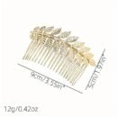 Elegant Leaf-Inspired Metal Hair Comb for Women - Vintage & Minimalist Style, Alloy, Monochrome with Intricate Leaf Design - Ideal for Bangs & Updos