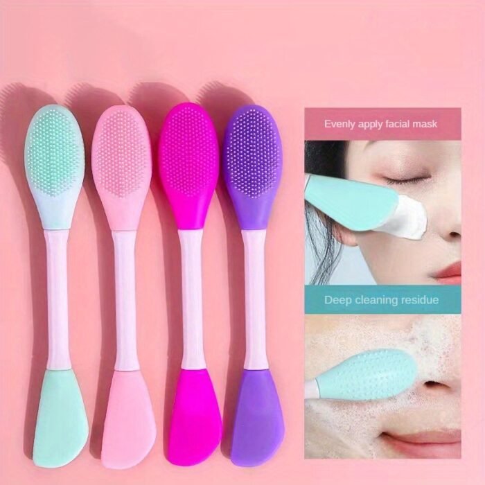 Silicone Facial Brush with 2 Heads, Deep Cleansing and Gentle and Hypoallergenic, No Electricity Required - Image 2