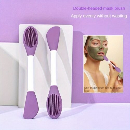 Silicone Facial Brush with 2 Heads, Deep Cleansing and Gentle and Hypoallergenic, No Electricity Required