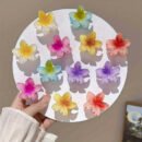 [Sweet | Colored] 6pcs Sweet Colored Frangipani Flower Resin Hair Clips | Suitable For Party, Holiday Hair Styling | Perfect Gifts For Girls