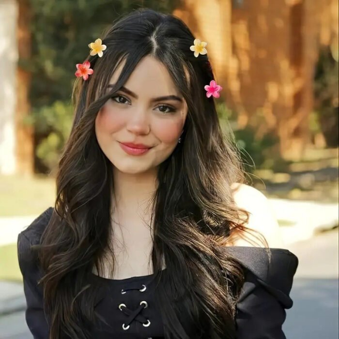 [Sweet | Colored] 6pcs Sweet Colored Frangipani Flower Resin Hair Clips | Suitable For Party, Holiday Hair Styling | Perfect Gifts For Girls - Image 3