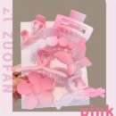 8 Pieces of Adult Hair Clips: Large Size, Shark Clip, Grip Clip, Gradient Combination Set, Hair Accessory Edge Clips - Suitable for Ages 14 and Up, Resin Material, Rectangular Shape, Bow and Flower Designs, Large Size, Set of 8, Elegant and Sweet Style