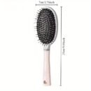 Pink Airbag Comb for Men & Women - Detangling & Massage Brush with Dense Bristles, Ergonomic ABS Plastic Handle for Wet/Dry Hair, Curly/Long Hair Friendly, Scalp Massage Brush | Sleek Style | Lightweight Comb