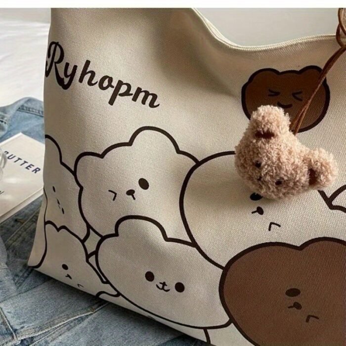 Commuter Japanese Style Cartoon Insulated Large Capacity Student Tote Bag for - Image 7