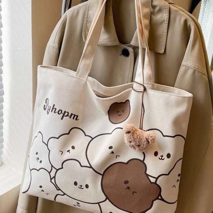 Commuter Japanese Style Cartoon Insulated Large Capacity Student Tote Bag for - Image 12