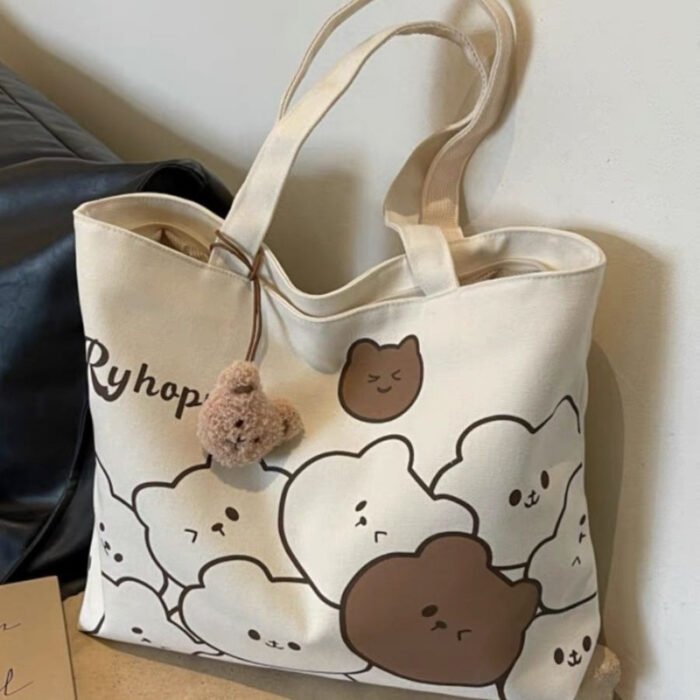 Commuter Japanese Style Cartoon Insulated Large Capacity Student Tote Bag for - Image 6