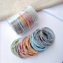 100pcs Vibrant Plain Color Hair Ties - Soft, Elastic, and Gentle Hair Bands for Ponytails, Daily Hair Accessories for Girls and Women of All Ages