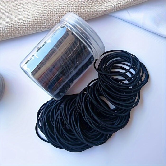 100pcs Vibrant Plain Color Hair Ties - Soft, Elastic, and Gentle Hair Bands for Ponytails, Daily Hair Accessories for Girls and Women of All Ages - Image 2