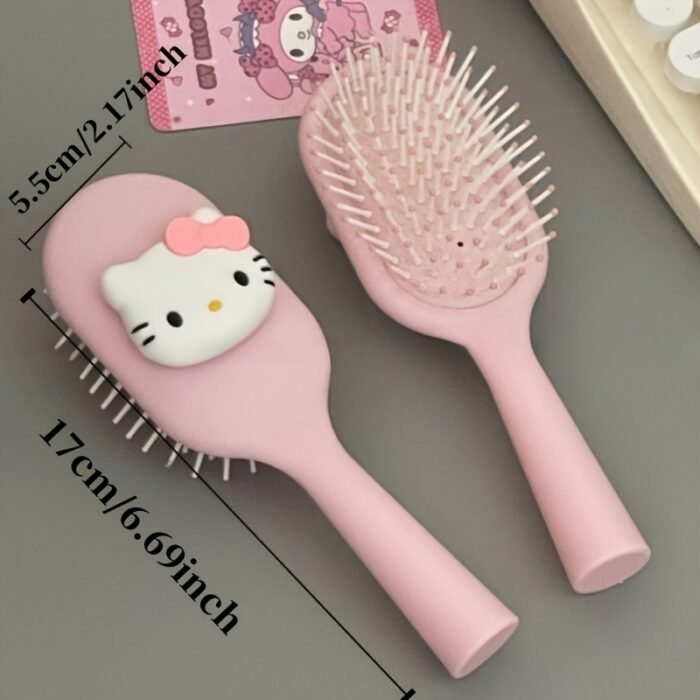 For Hello Kitty Hair Brush - Portable Wet & Dry Comb with ABS Handle, Perfect for Travel, Daily Use, School Dormitory | Ideal Back to School & Holiday Gift, Travel Essentials|Playful Design|Durable Plastic Bristles - Image 4