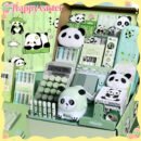 14pcs Panda-Themed Stationery Set - Premium Plastic Office Essentials for Everyday Use & School Rewards