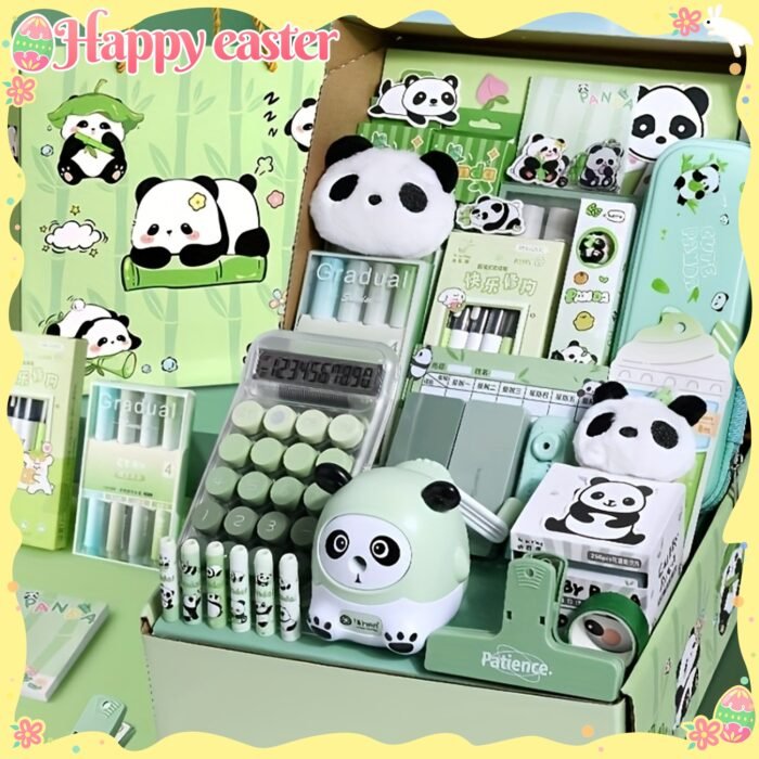 14pcs Panda-Themed Stationery Set - Premium Plastic Office Essentials for Everyday Use & School Rewards - Image 16