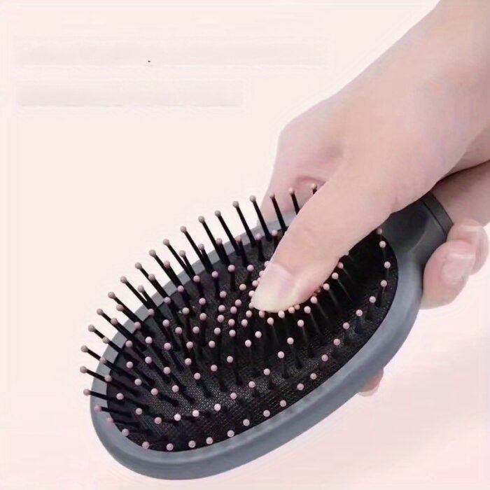 Pink Airbag Comb for Men & Women - Detangling & Massage Brush with Dense Bristles, Ergonomic ABS Plastic Handle for Wet/Dry Hair, Curly/Long Hair Friendly, Scalp Massage Brush | Sleek Style | Lightweight Comb - Image 12