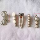 5pcs Pearl Hair Clip Set, Cute Minimalist Style, Plastic Material, Assorted Barrettes for Women, Fashion Hair Accessories for Updo, Bangs, and Hair Grips