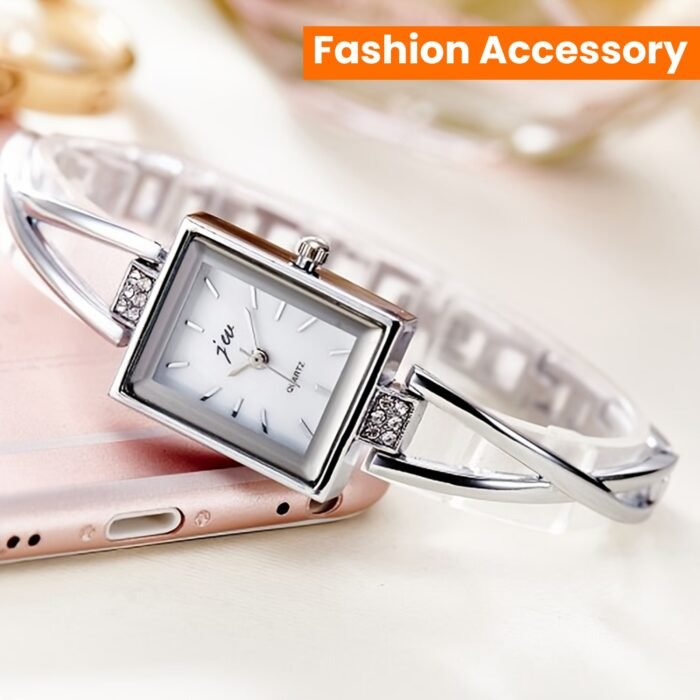 Elegant Vintage Rectangular Ladies' Wrist Watch, Luxury Quartz Movement Analog Display, Alloy Band & Case, Non, with Button Battery for Fashion Accessory - Image 13
