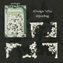 20-Pack Romantic Corner Series Sticker Set, 3D Scrapbooking Embellishments, DIY Craft Paper Niche Decorations for Scrapbooking, Journals, and Gift Decoration Accessories