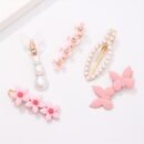5pcs Pink System Temperament Super Sweet Cute Versatile Hair Accessories Hair Clip Bangs Clip