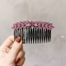 New Flower Hair Comb Hairpin Female Korean Version Temperament Versatile Hair Clip Loose Hair Insert Comb Bangs Comb Hair Fork Hair Headgear