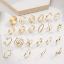 22pcs Fashion Stacking Rings Trendy Heart/ Infinity/ Butterfly/ Chain Design Mix And Match For Daily Outfits Party Accessories For Sweet Cool Girls