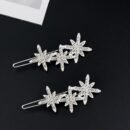 2pcs Sparkling Rhinestone Star Hair Clips for Women - Elegant Alloy Side & Bangs Barrettes, Sweet Style