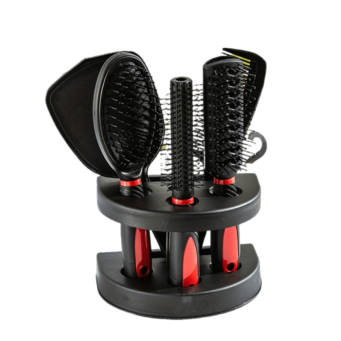 5pcs Unisex Professional Hair Styling Set, Scalp Massage, Detangling Brushes, Airbag Comb, Makeup Mirror, Unscented, for Normal Relaxed Textured Hair - Image 15