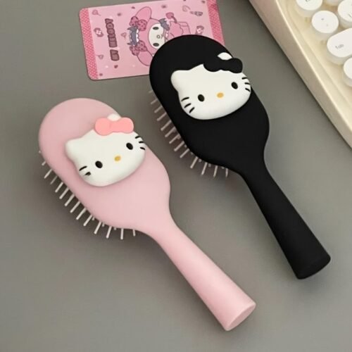 For Hello Kitty Hair Brush - Portable Wet & Dry Comb with ABS Handle, Perfect for Travel, Daily Use, School Dormitory | Ideal Back to School & Holiday Gift, Travel Essentials|Playful Design|Durable Plastic Bristles