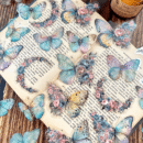 One Pack of 30 Butterfly Floral Hand Account DIY Decoration Stickers