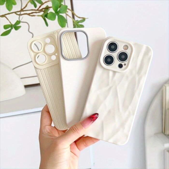 Set of 3 White Minimalist Phone Cases Designed to Prevent Drops, Compatible with Iphone Models 16, 16 Pro Max, 16 Plus, 16 Pro, 15, 14, 13, 12, 11, X, XR, XS Max, 7 Plus, 8 Plus, 7, 8, And SE2. A Stylish And Cute Mobile Phone Case for Women. - Image 9